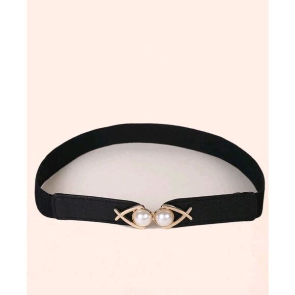 2/$21 *Brand New* Ladies Black Pearl Belt (30.7 Inches) - Picture 1 of 5